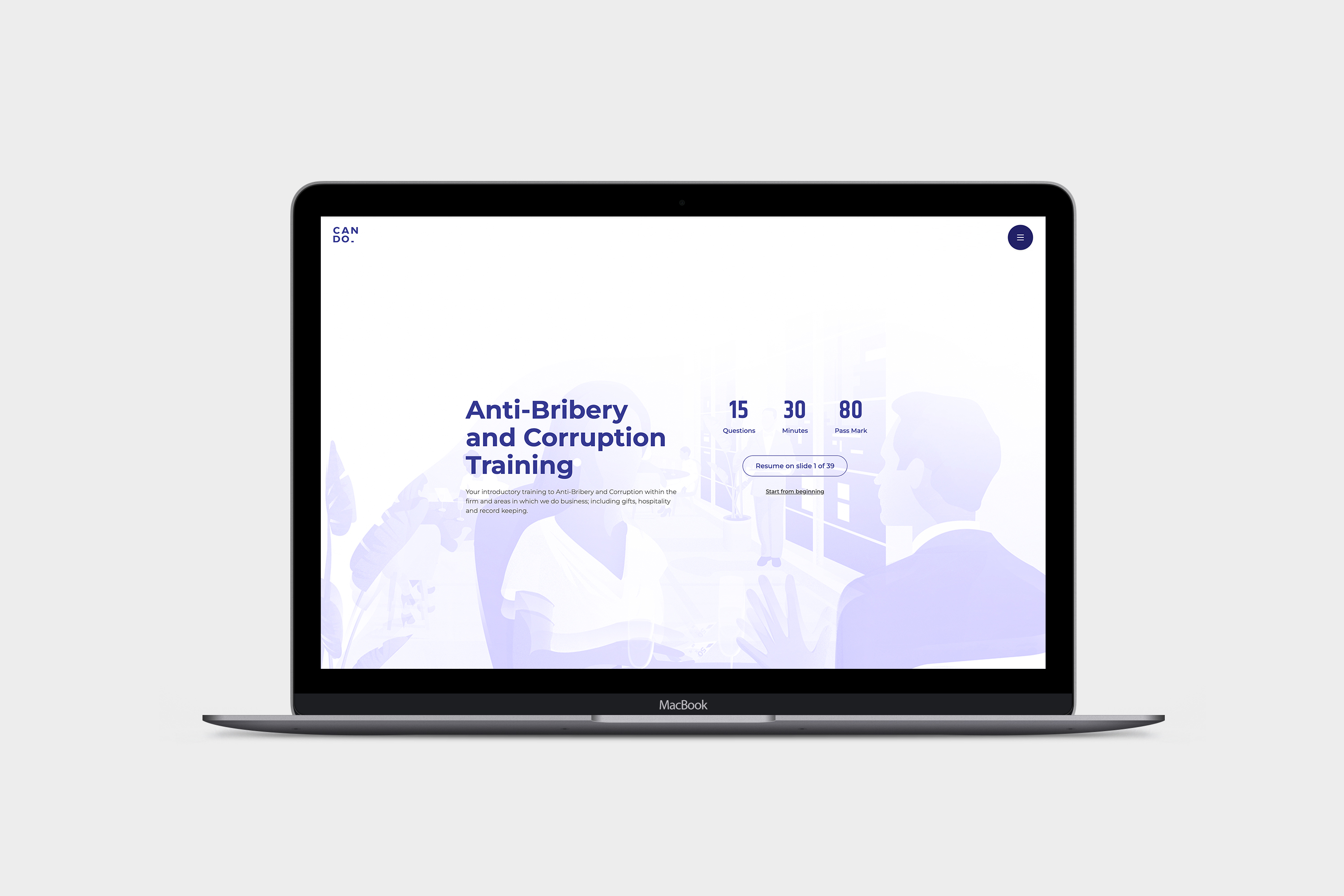 CANDO mobile website design